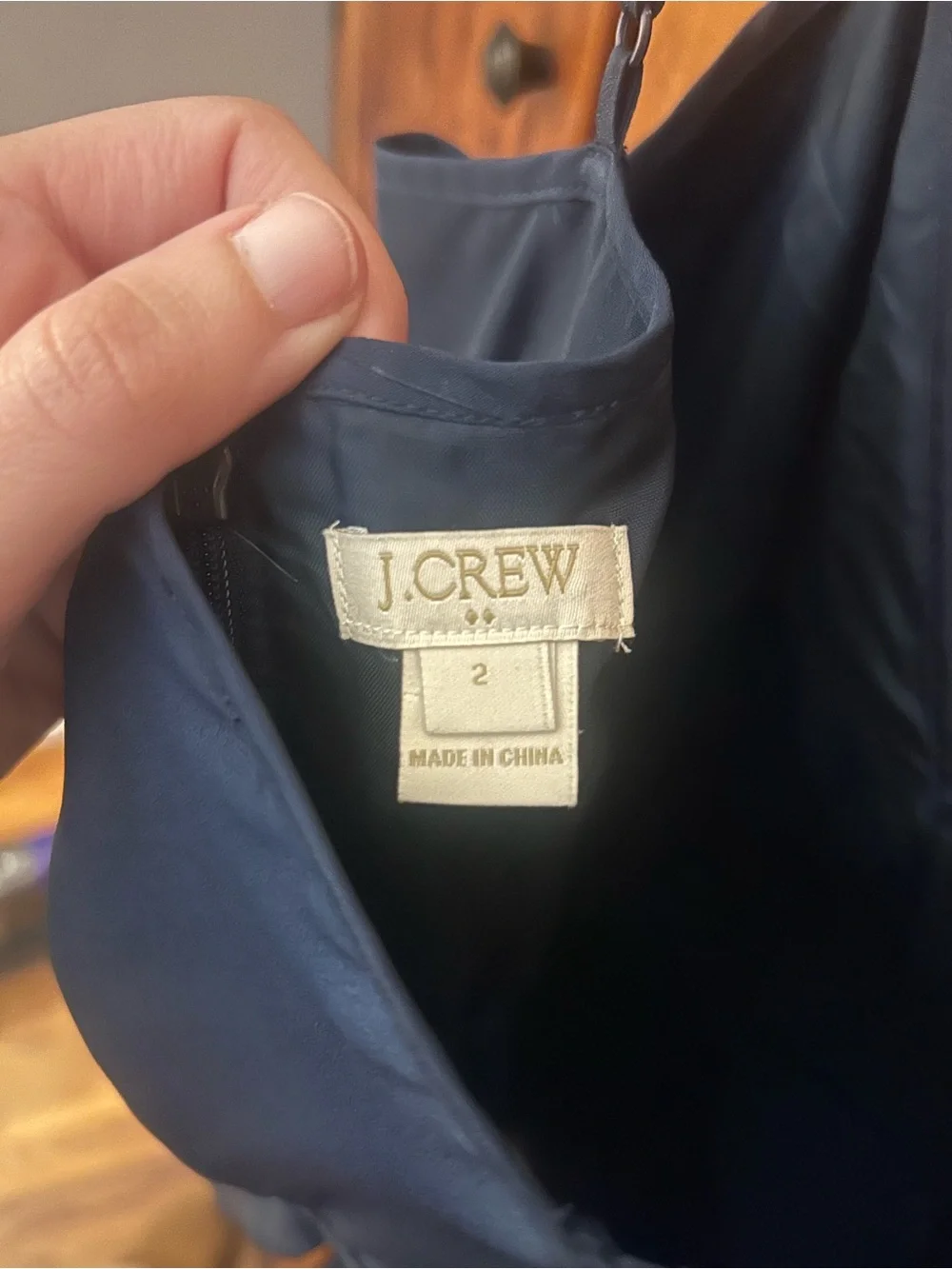 J. Crew Navy Spaghetti-Strap Mini Dress